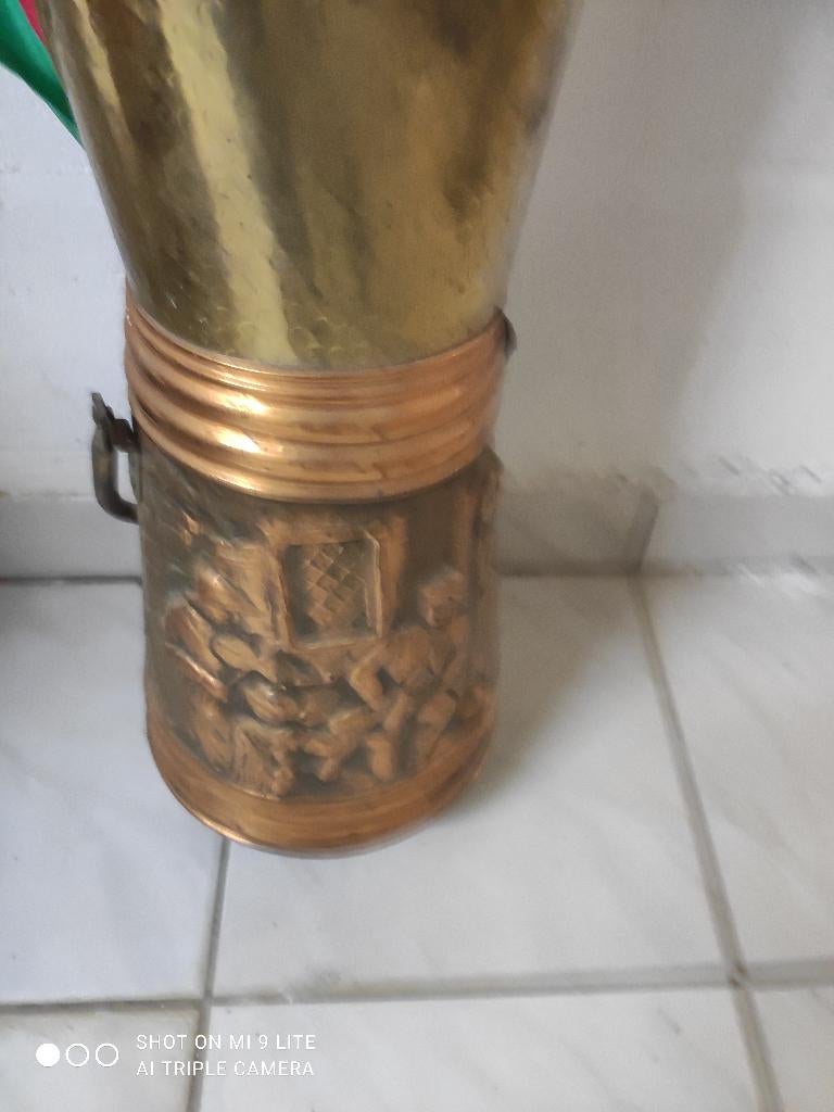 koperen kolen emmer vintage, Enlèvement, Cuivre