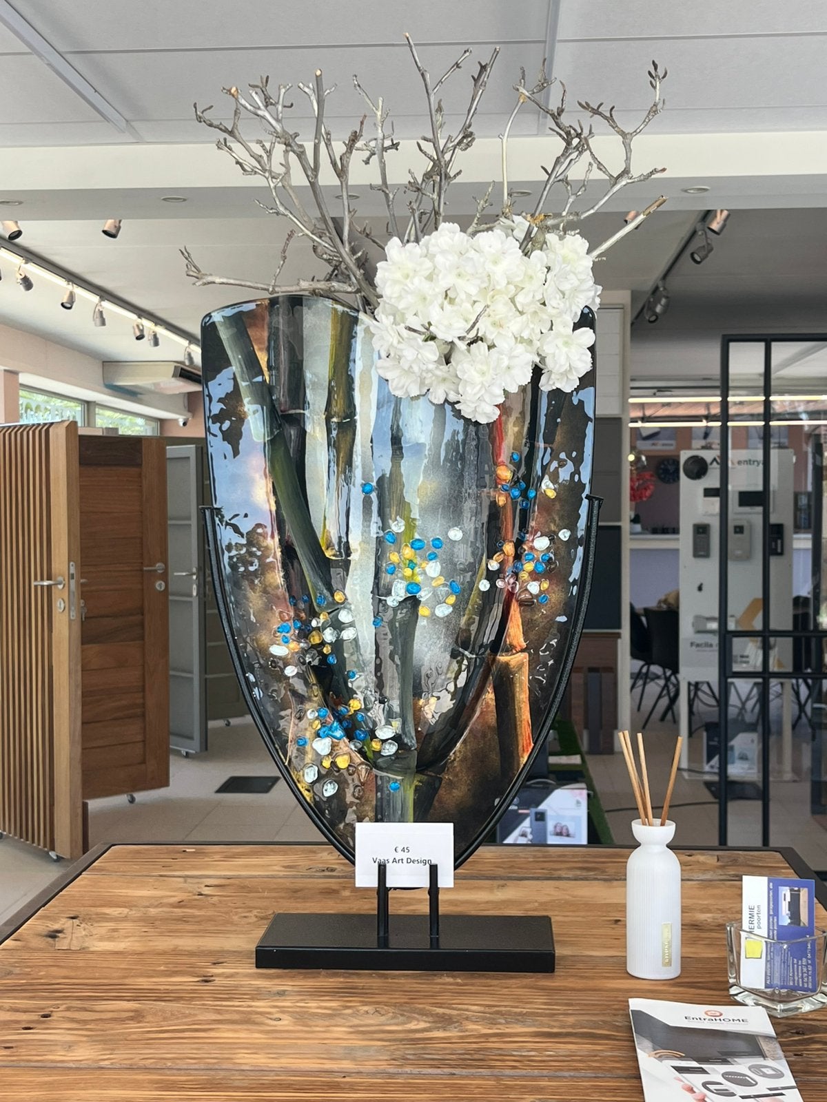 Art design glazen vaas, Ophalen, Nieuw