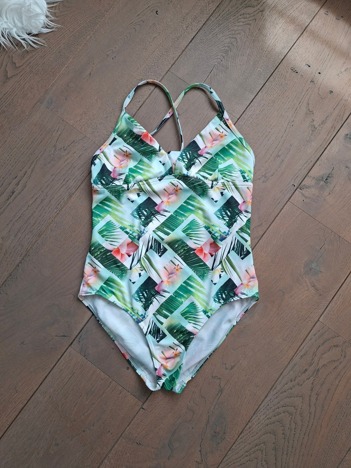 Maat 152 : badpak olaian goede staat, Olaian Decathlon, Gebruikt, Meisje, Sport- of Zwemkleding