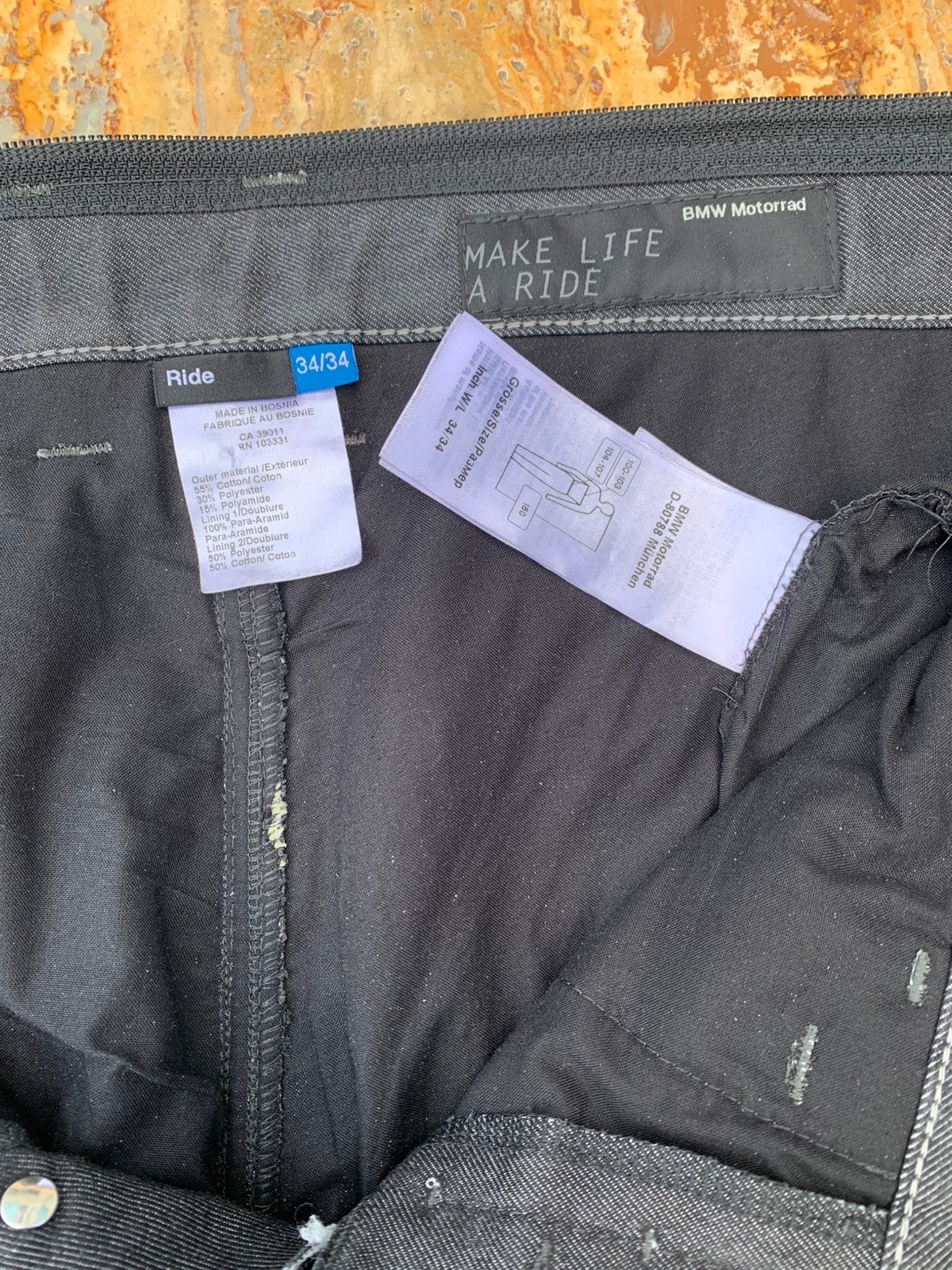 Jeans moto bmw gris indéchirable protections genoux hanches, Enlèvement ou Envoi, Seconde main, Hommes, Pantalon | textile