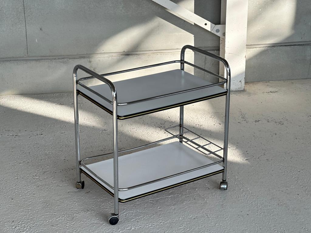 Vintage buisframe bartrolley 1980s, Huis en Inrichting, Tafels | Sidetables, Zo goed als nieuw, Ophalen