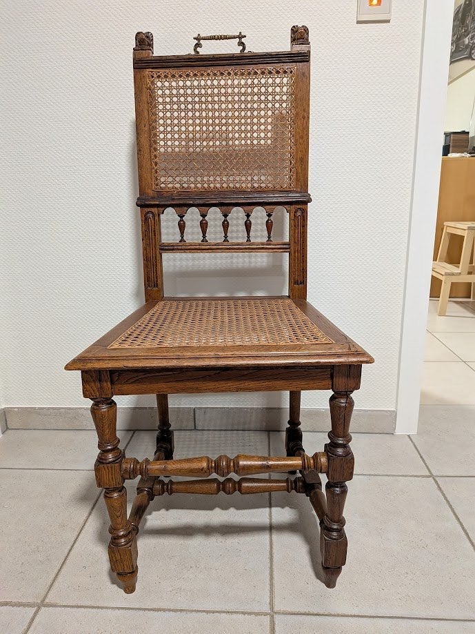 Eiken antieke stoel, Ophalen