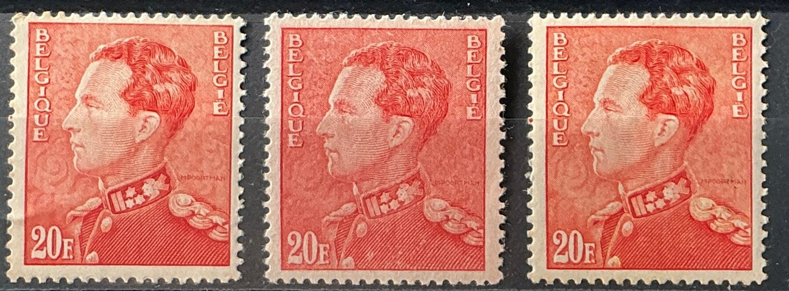 LOT A78. LEOPOLD III. ( poortman) MNH. **, Koninklijk huis, Orginele gom, Ophalen of Verzenden, Postfris