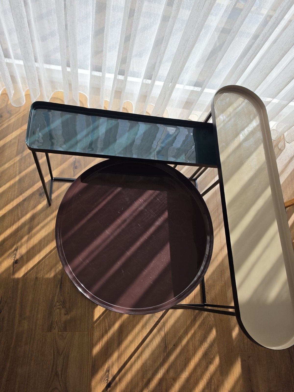 3 delige bijzettafel van maison du monde, Ophalen, Gebruikt, Rechthoekig, 5 – 50