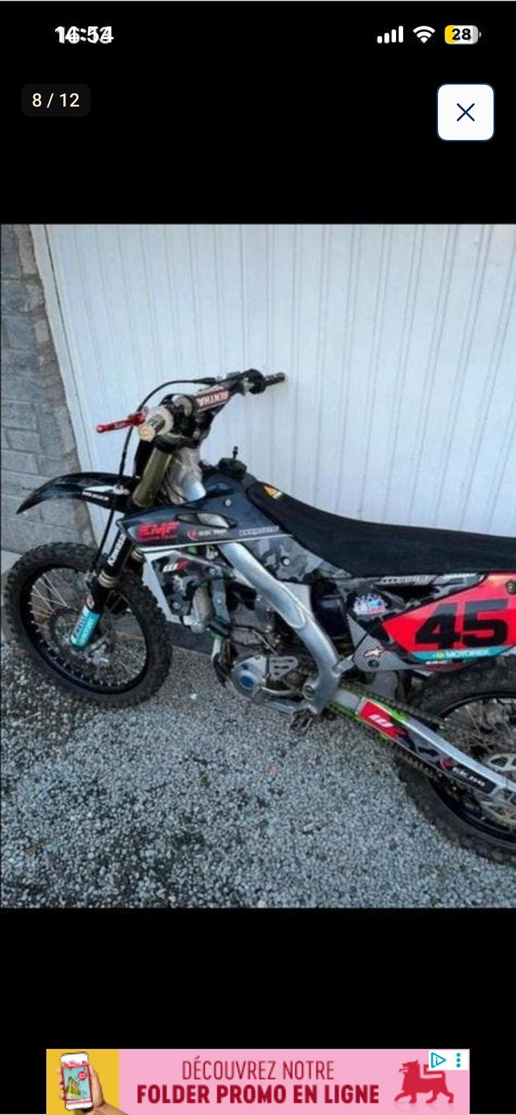 250 KXF 2014, Fietsen en Brommers, Brommers | Derbi, Ophalen, 250 cc, Nieuw, 5 versnellingen