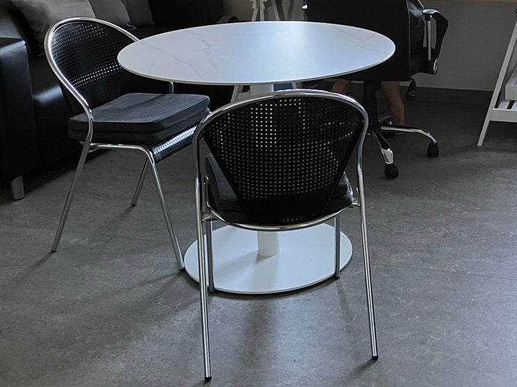 Eettafel rond marmeren tafelblad, Ophalen, Zo goed als nieuw, Rond, Modern