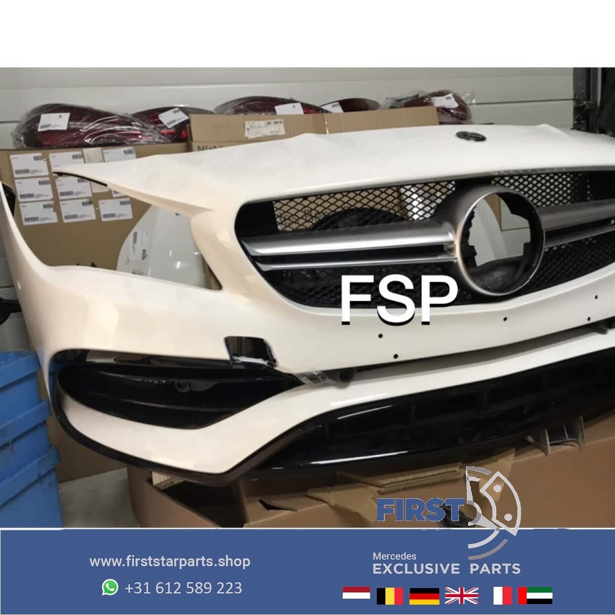W117 X117 C117 FACELIFT CLA 45 AMG VOORKOP 2018 WIT Originee, Utilisé, -, Avant, -