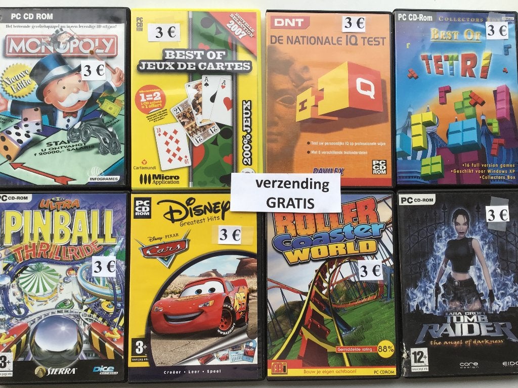 8 PC cd roms met GRATIS VERZENDING en andere, Games en Spelcomputers, Ophalen of Verzenden, Zo goed als nieuw