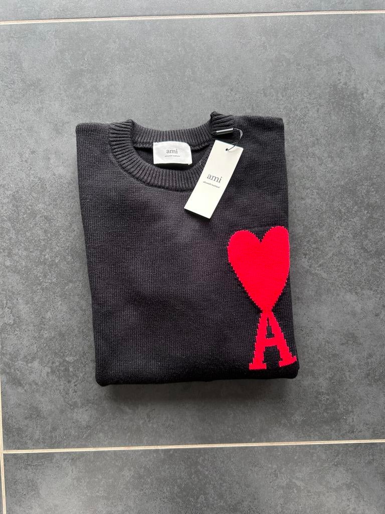 Zwarte Ami paris trui, Enlèvement ou Envoi, Comme neuf, Taille 36 (S)