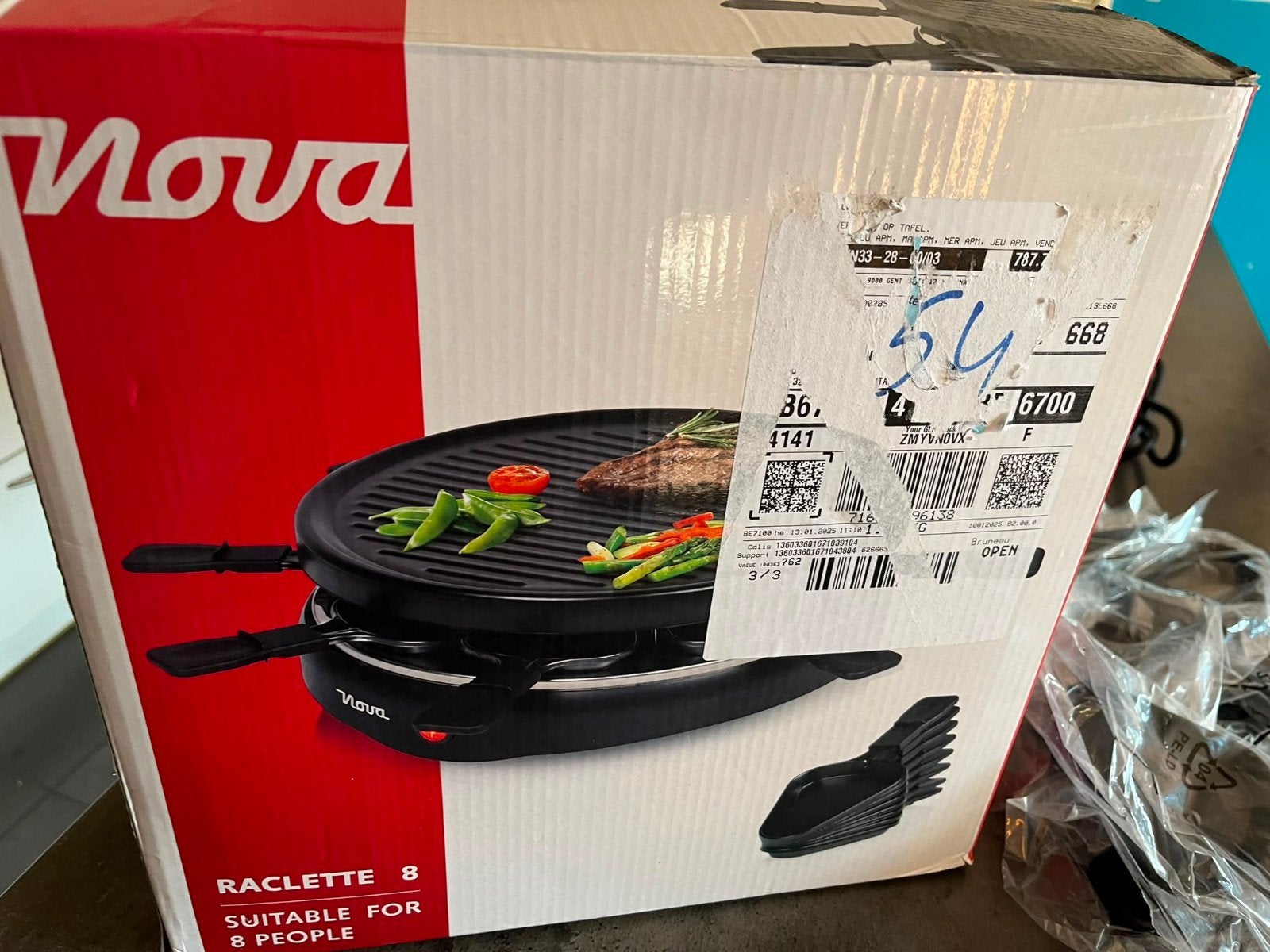 Nova raclette 8 personen nieuw, Ophalen, Nieuw, 8 personen of meer