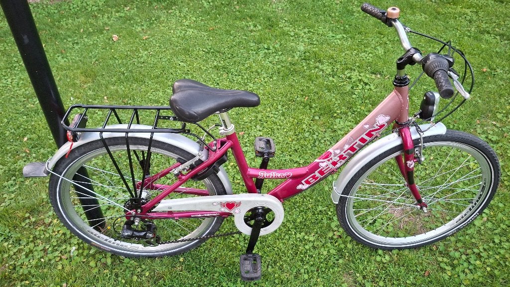 Zeer goede BERTIN 24" meisjesfiets ALLES OK + nieuw lichten, Ophalen, 24 inch, Velgrem, Zo goed als nieuw