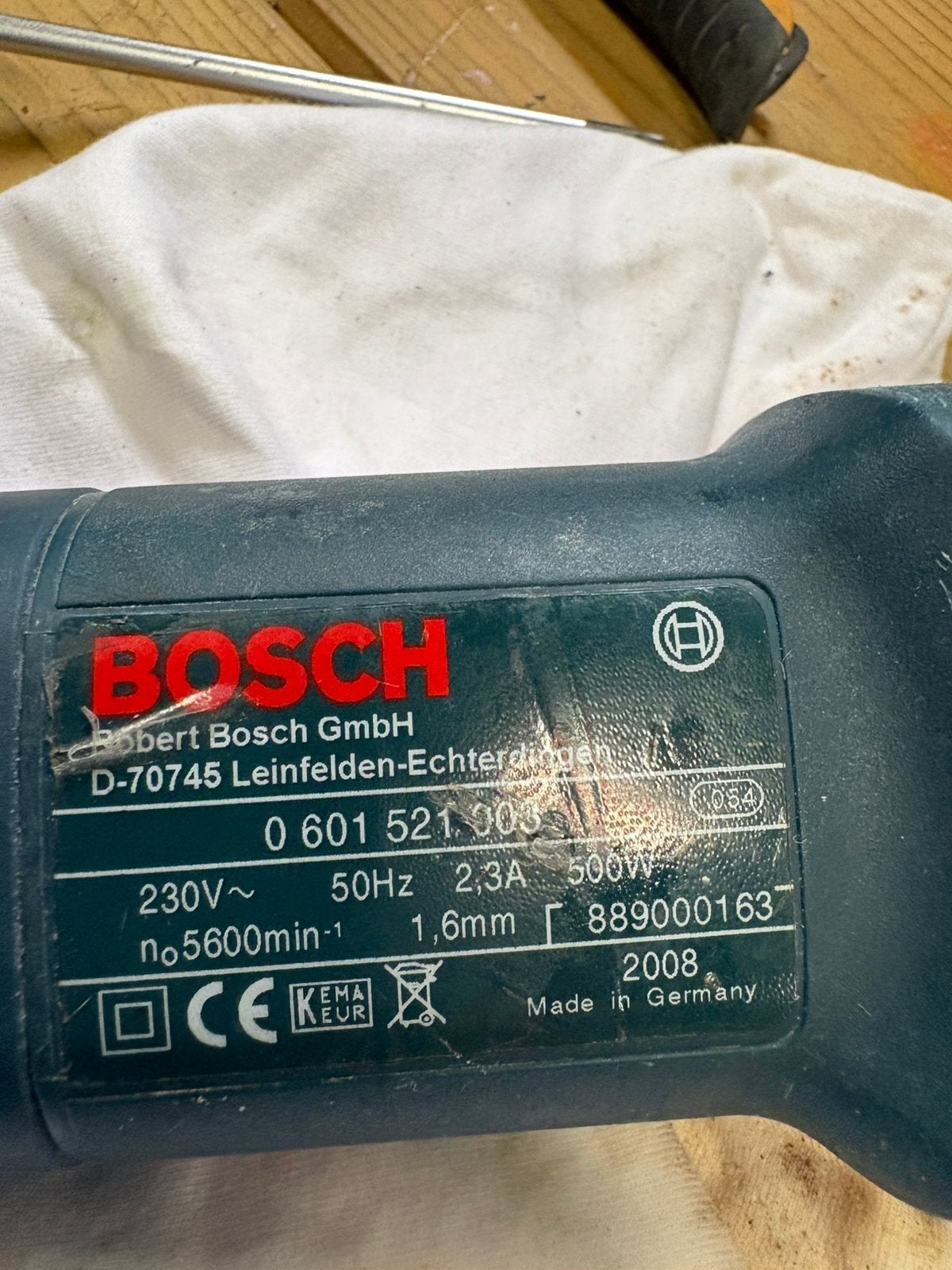 Bosch Professional GSZ 160 elektrische plaatschaar 500 W, Ophalen, Gebruikt