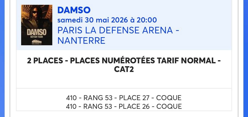 CONCERT DAMSO, Deux personnes, Mai