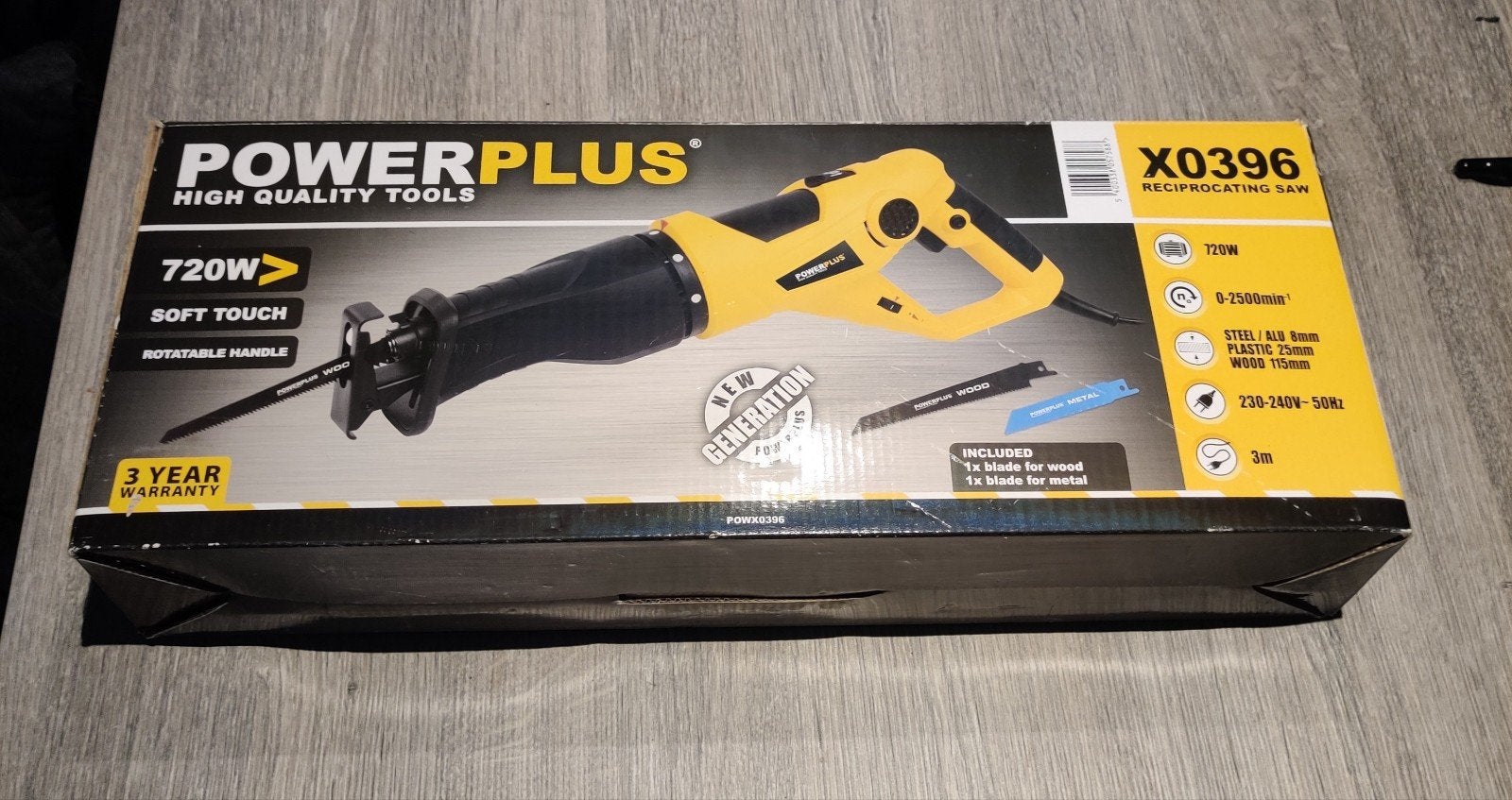 Powerplus reciprozaag, Enlèvement, Scie sabre