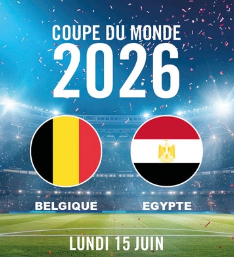 Ticket Belgique -Egypte WC 2026 FIFA football, Juin