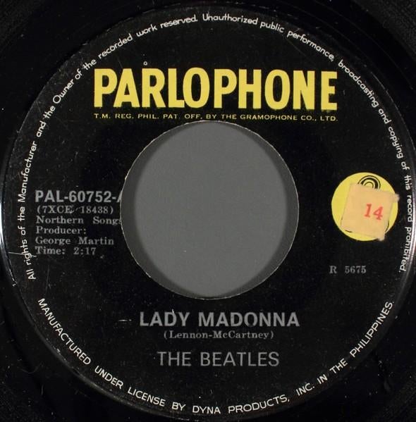 The beatles lady madonna ,,the inner light, Ophalen of Verzenden, Gebruikt, Pop