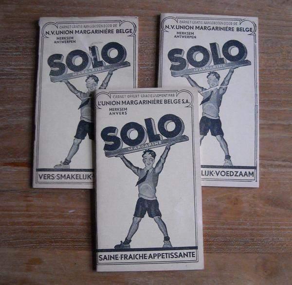 Lot de 3 anciens carnets de note Solo margarine, Collections, Enlèvement, Utilisé