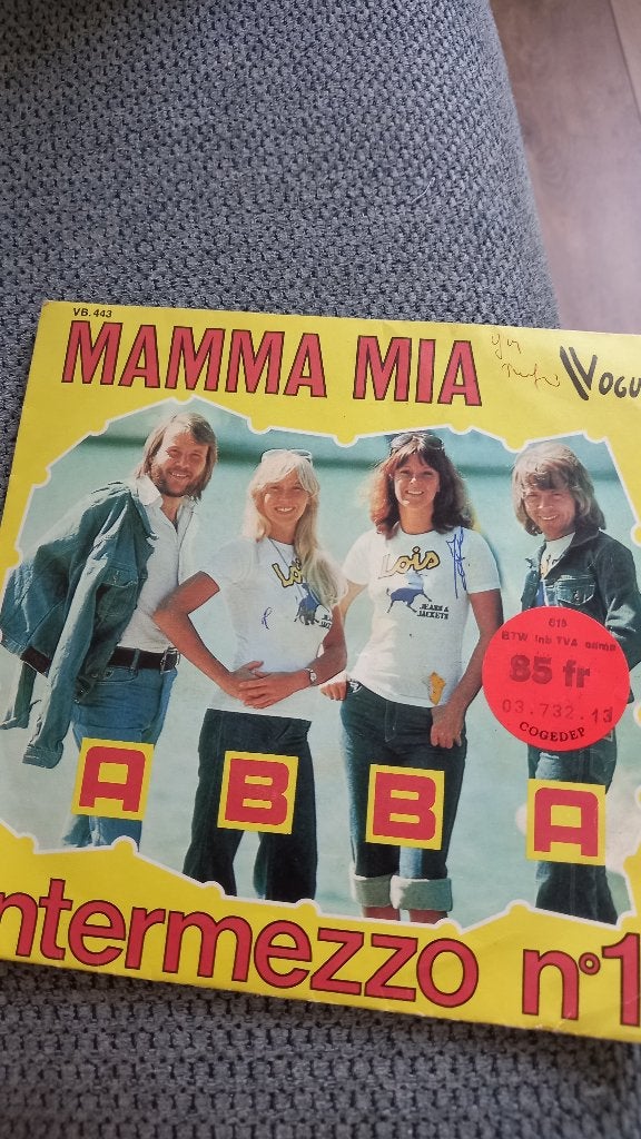 vinyl (45T) abba "mamma mia", Ophalen, 1970 - 1979, Zo goed als nieuw