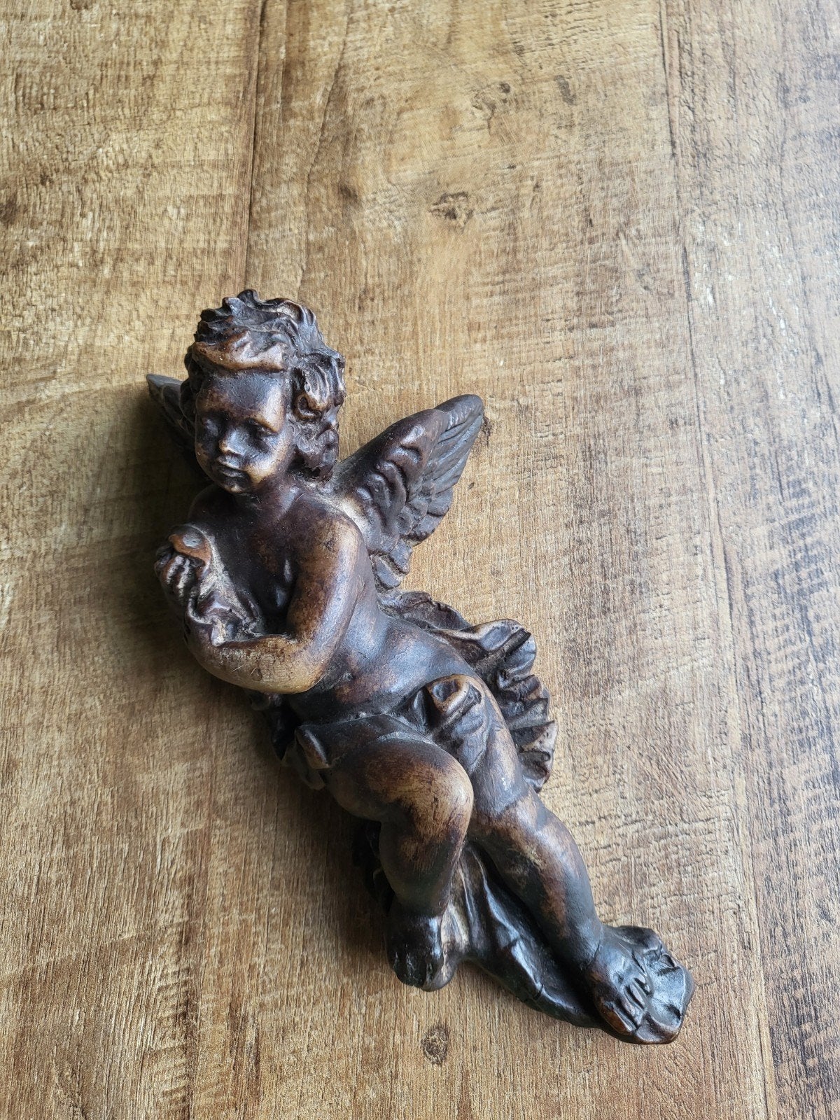 antiek oud engeltje in hout, Antiek en Kunst, Ophalen
