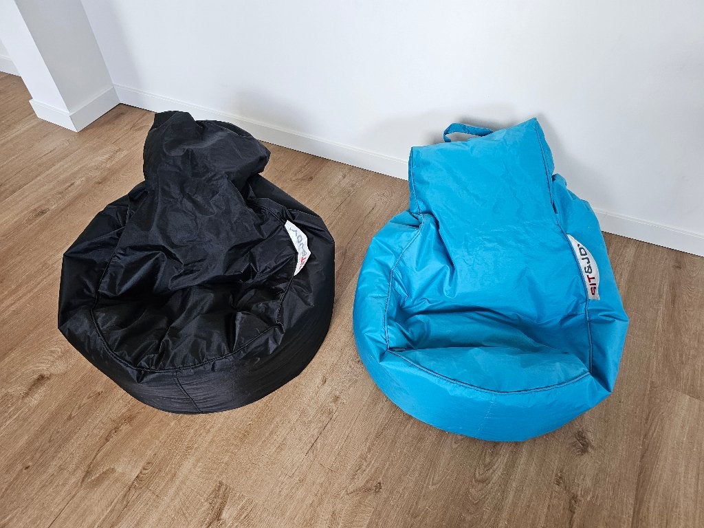 Zitzak sit&joy 2 stuks, Enlèvement, Utilisé, Bleu, Pouf