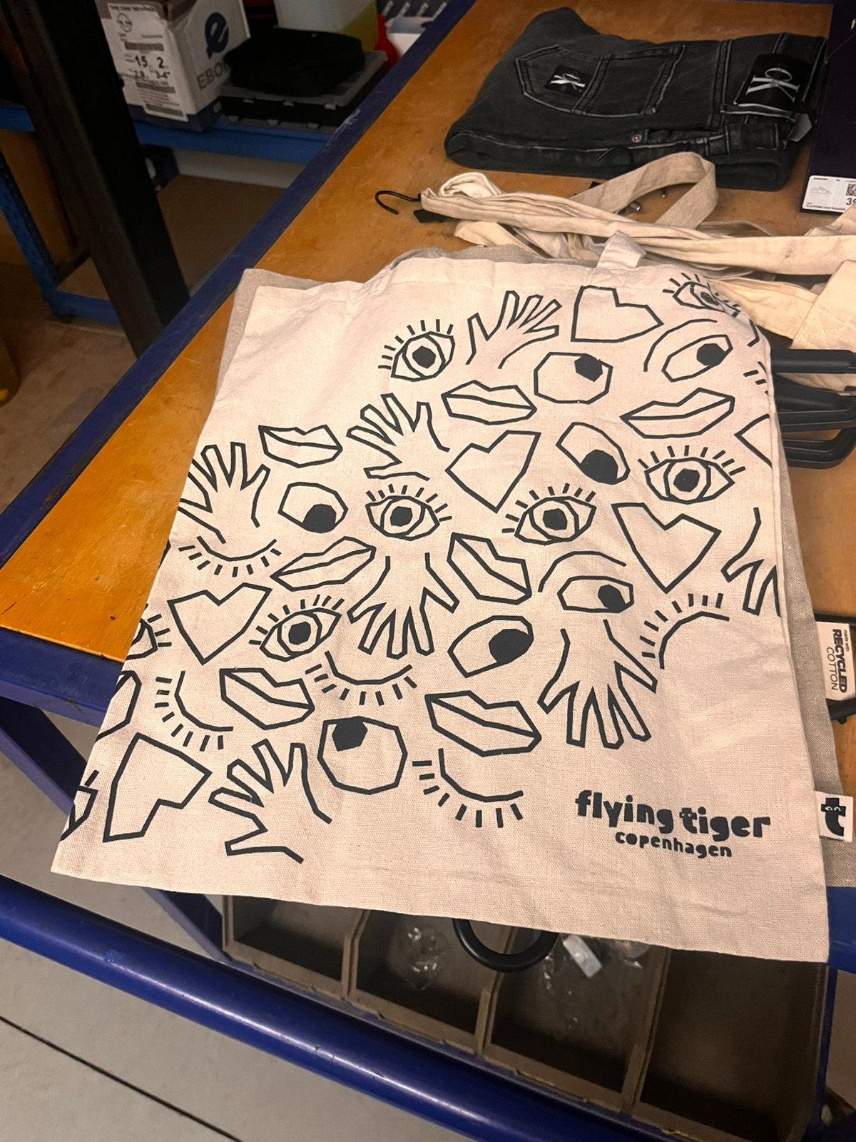 Nouveau sac en jute Flying Tiger, Enlèvement ou Envoi, Neuf, Autres couleurs, Autres marques