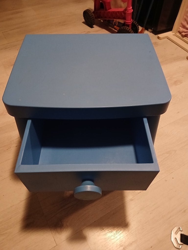 Blauw nachtkastje, Ophalen, Zo goed als nieuw