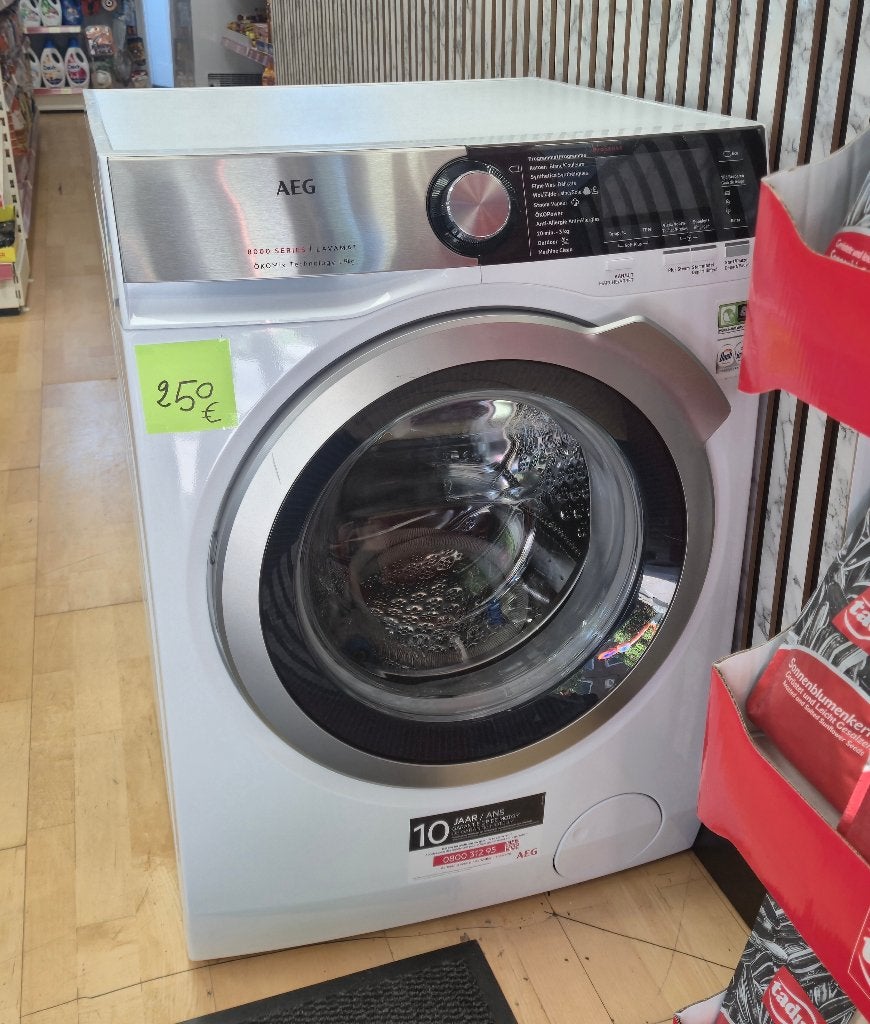 Wasmachine AEG 9 Kilo perfect, Ophalen, 1200 tot 1600 toeren, 8 tot 10 kg, Zo goed als nieuw