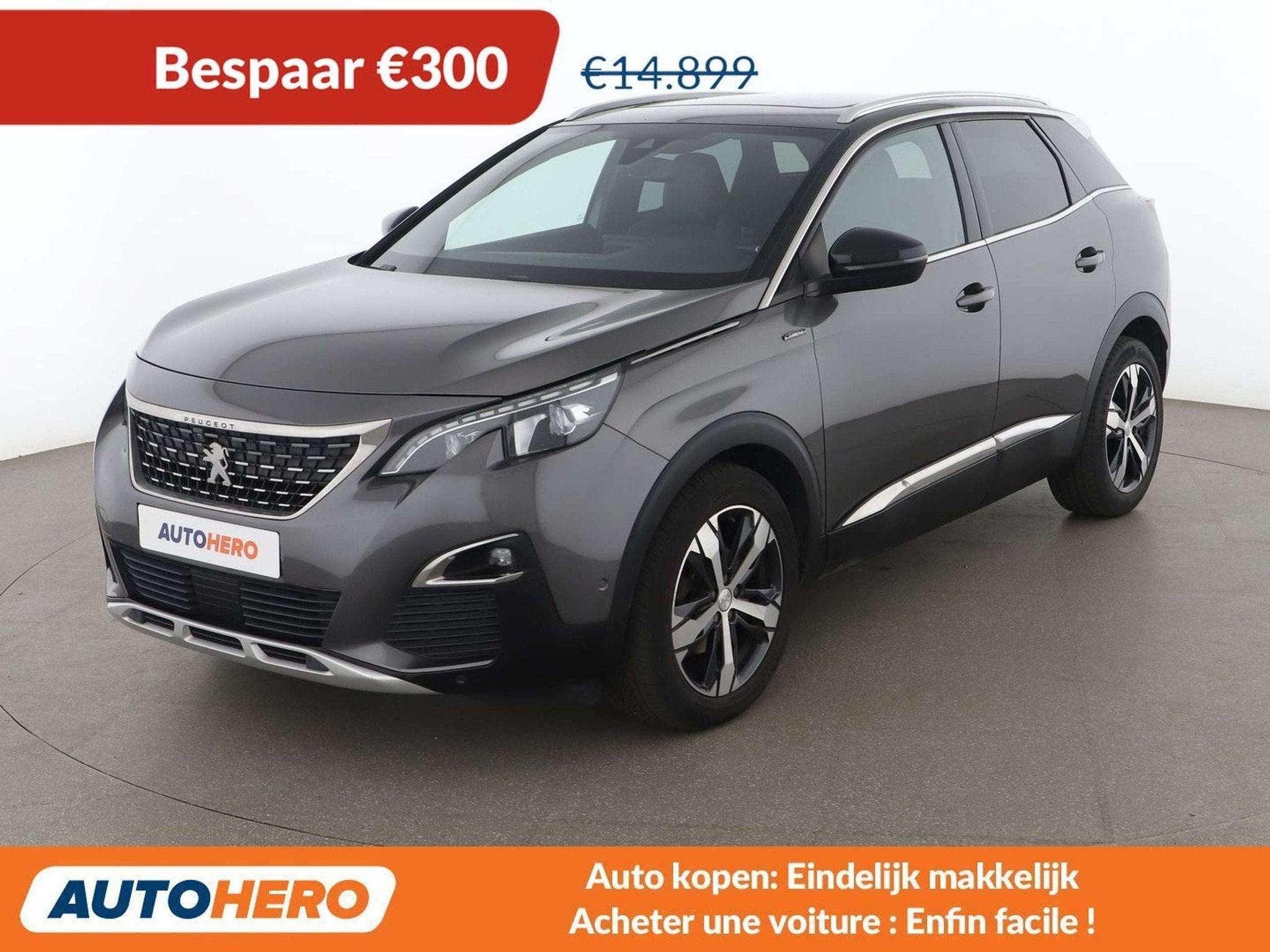 Peugeot 3008 1.6 THP Allure (année de construction 2018), Autos, Argent ou Gris, Achat, Autres carburants, Noir