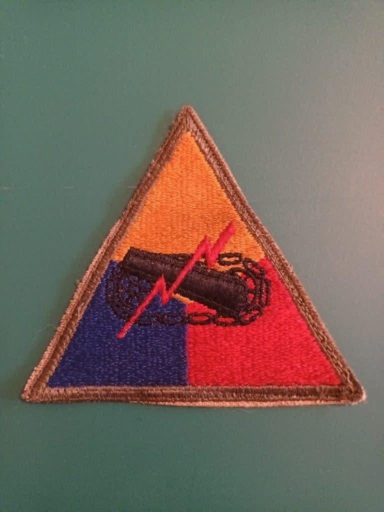 Patch US Armored Division original WW2, Ophalen of Verzenden, Landmacht, Overige typen
