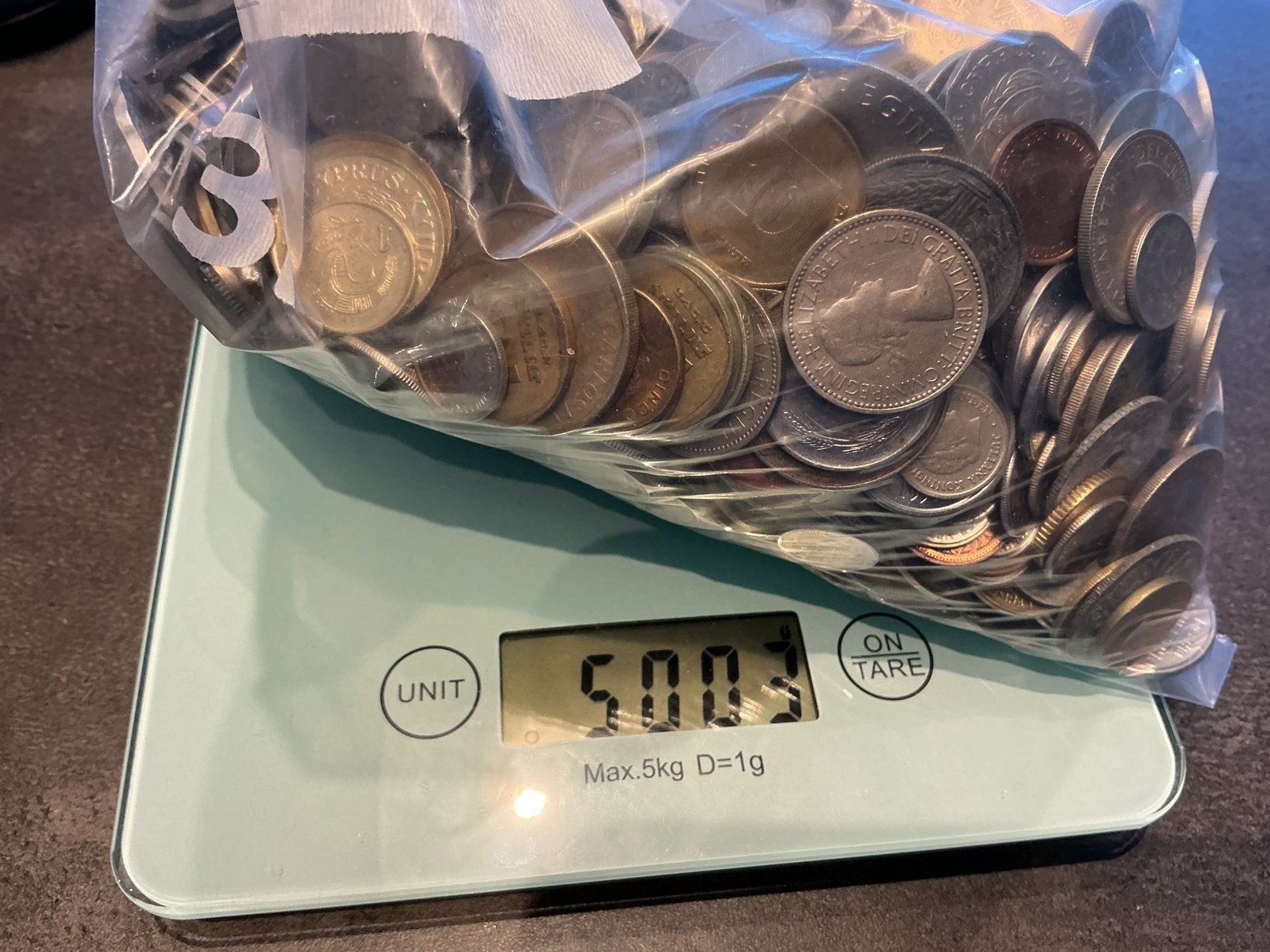 Wereldwijd 5 kilo diverse munten 8 euro / kilo, Ophalen of Verzenden