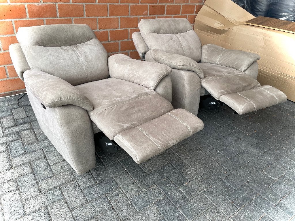 2 elektrische relax zetels / als nieuw, Enlèvement, Utilisé, Tissus
