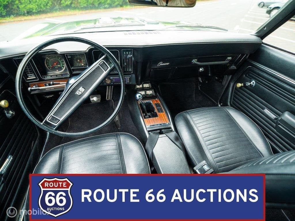 Chevrolet Camaro SS 396 | 1969 | Route 66 Auctions, Auto's, Chevrolet, Zwart, Bedrijf, Handgeschakeld