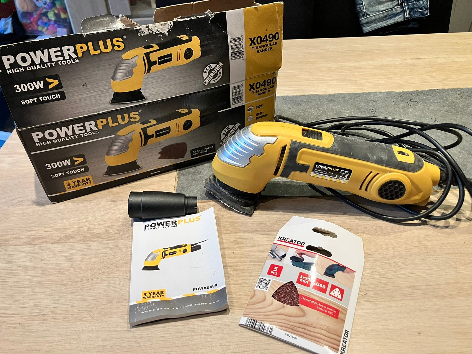 Powerplus schuurmachine, Bricolage & Construction, Enlèvement ou Envoi, Comme neuf, Ponceuse orbitale