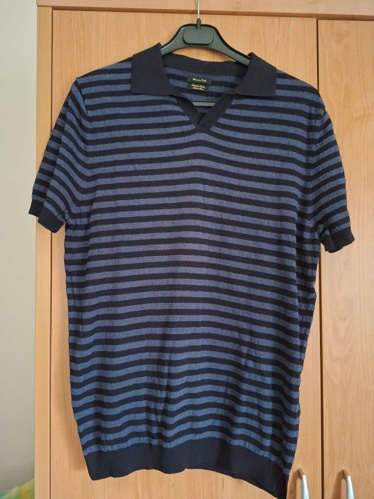 Massimo Dutti : Polo rayé pour hommes (taille L), Enlèvement ou Envoi, Taille 52/54 (L), Porté, Massimo Dutti