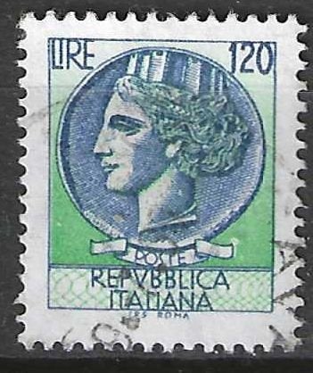 Italie 1977 - Yvert 1324 - Munt van Syracuse - 120 l.  (ST), Verzenden, Gestempeld