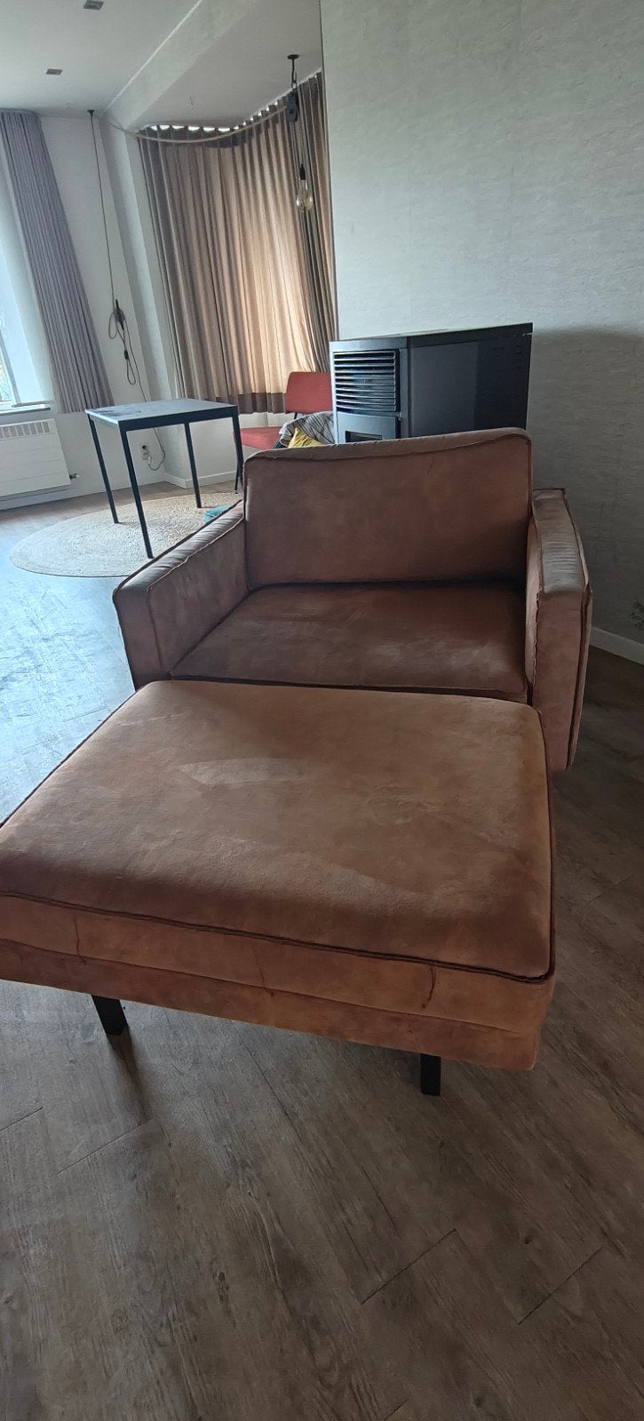 Loveseat met poef + eventueel gratis grote zetel, Huis en Inrichting, Zetels | Zetels en Chaises Longues, Ophalen