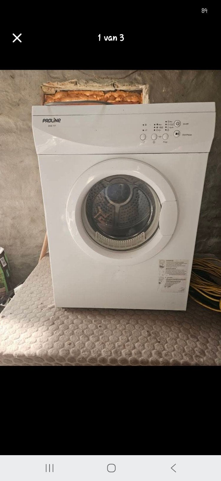 Droogkast Proline 7Kg, Electroménager, Lave-linge, 6 à 8 kg, Enlèvement, Utilisé