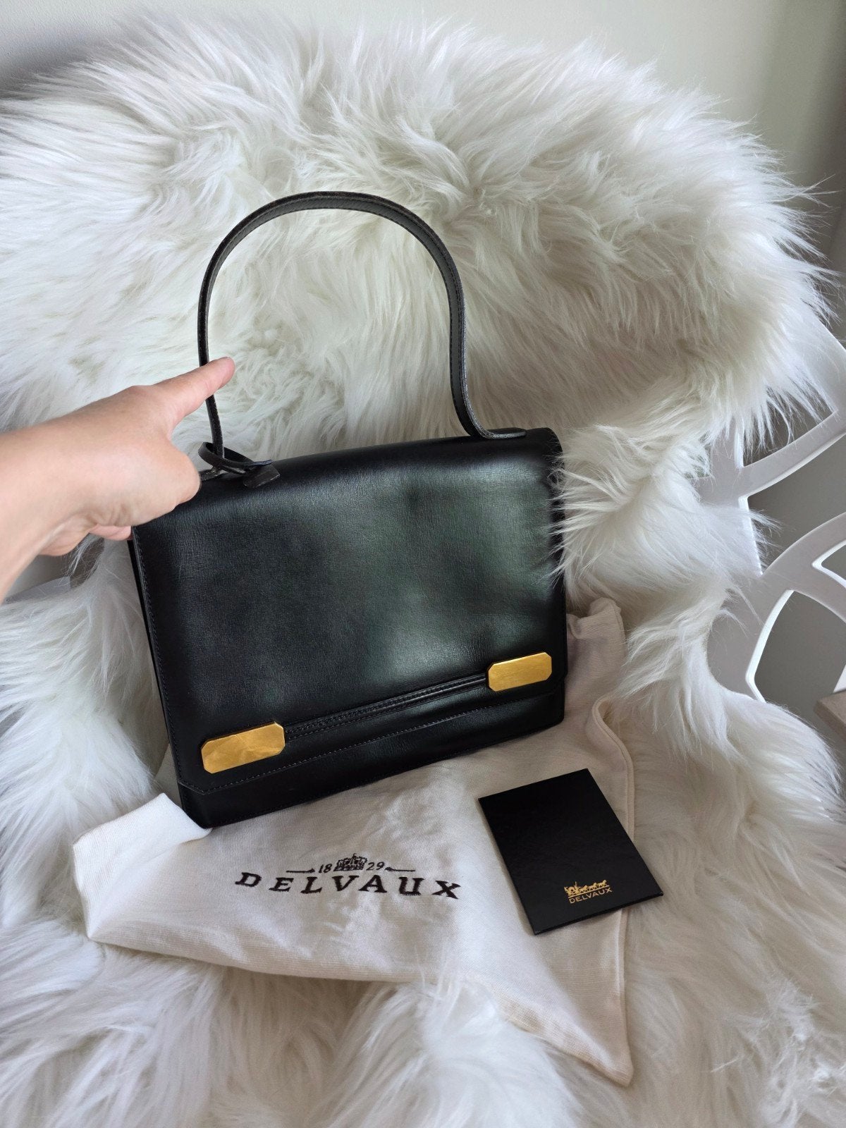 Delvaux vintage handtasje, Handtassen en Accessoires, Tassen | Damestassen, Ophalen of Verzenden, Gebruikt, Zwart, Avondtasje