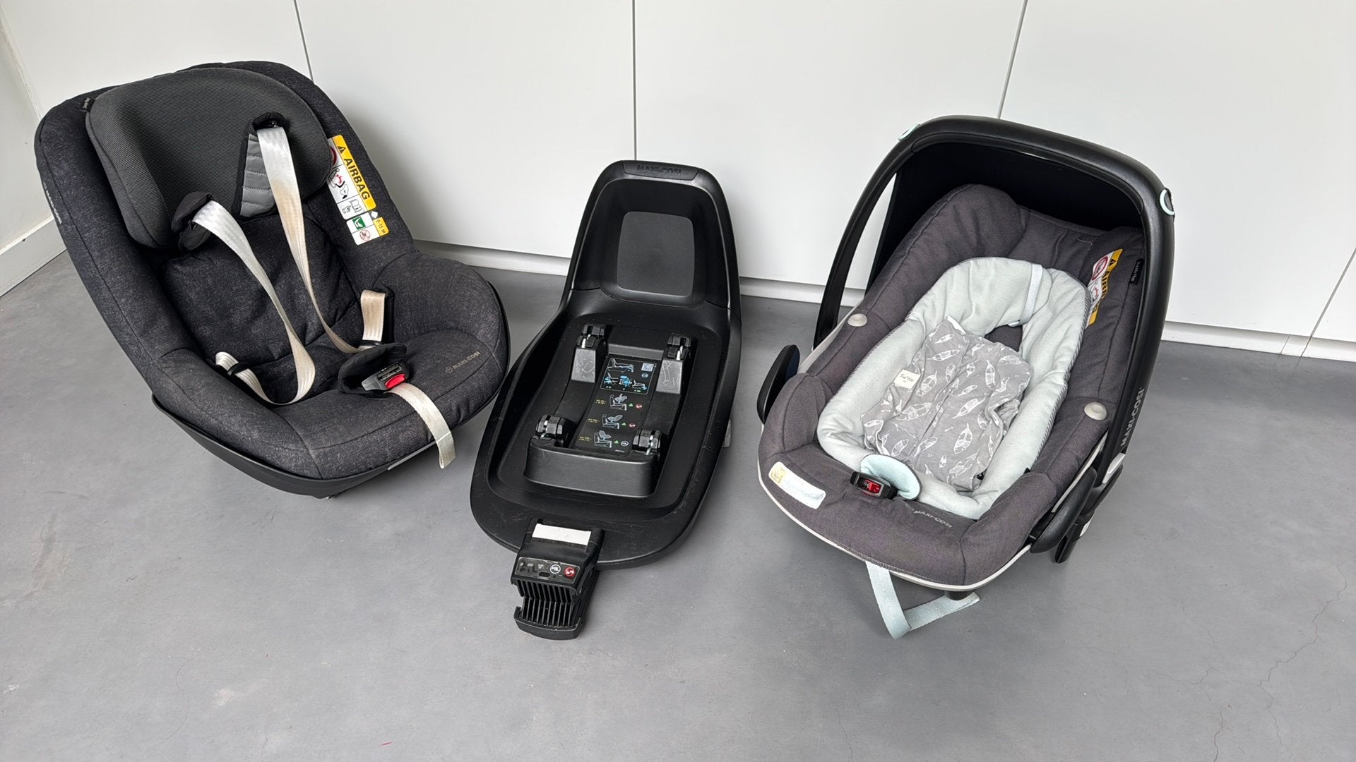 Combo : Maxi-Cosi + 2way Pearl + base Isofix, Mode veille, Enlèvement, Utilisé, Isofix