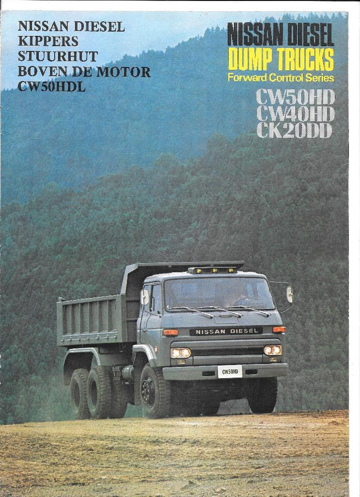 NISSAN DIESEL DUMP TRUCK, Boeken, Auto's | Folders en Tijdschriften, Ophalen of Verzenden, Zo goed als nieuw, Nissan