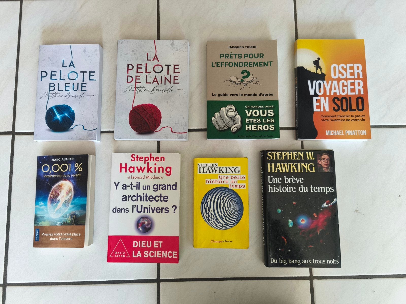 Lot 8 livres de science, développement personnel et romans, Boeken, Ophalen, Gelezen, Overige wetenschappen