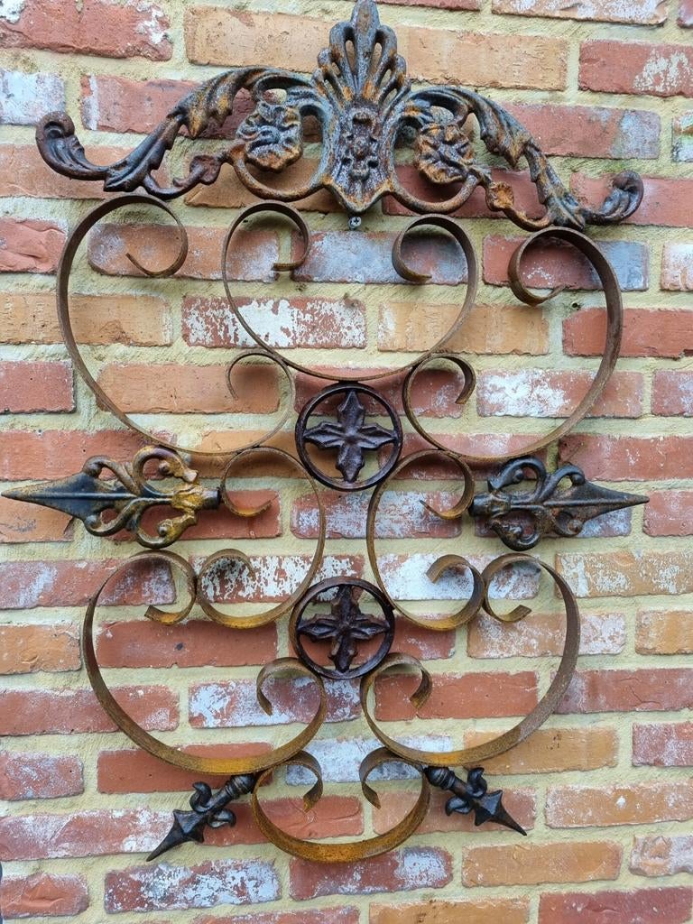 Muur ornament in geroest ijzer, Tuin en Terras, Ophalen