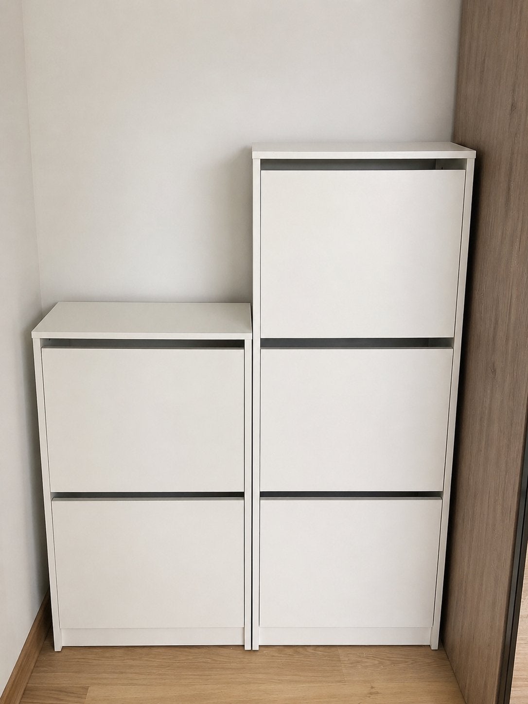 IKEA BISSA schoenenkast- 2 vakken - zeer nette staat, Maison & Meubles, Armoires | Armoires à chaussures, Comme neuf, Enlèvement