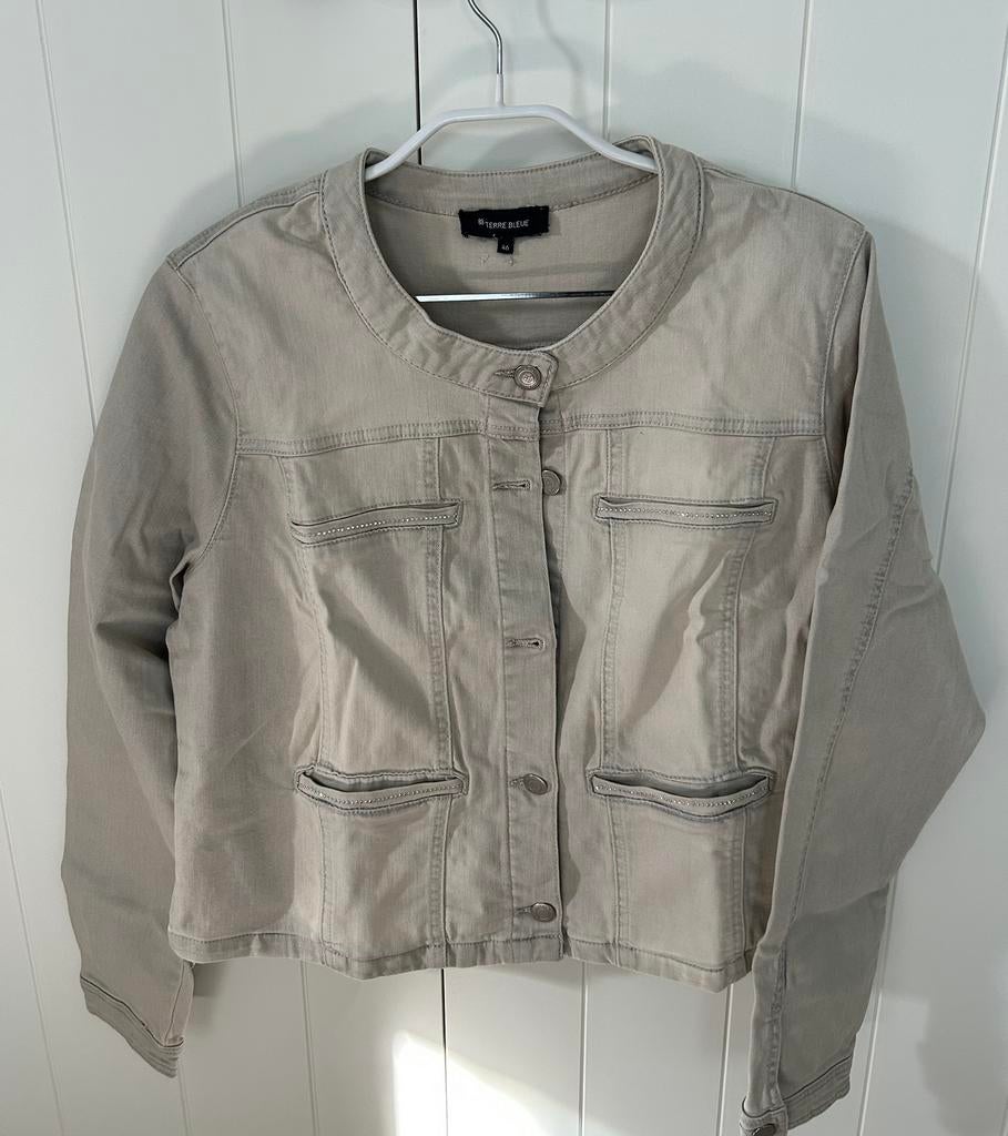 Jas, vest dames Terre Bleue maat 44, Ophalen of Verzenden, Gedragen, Maat 42/44 (L), Beige