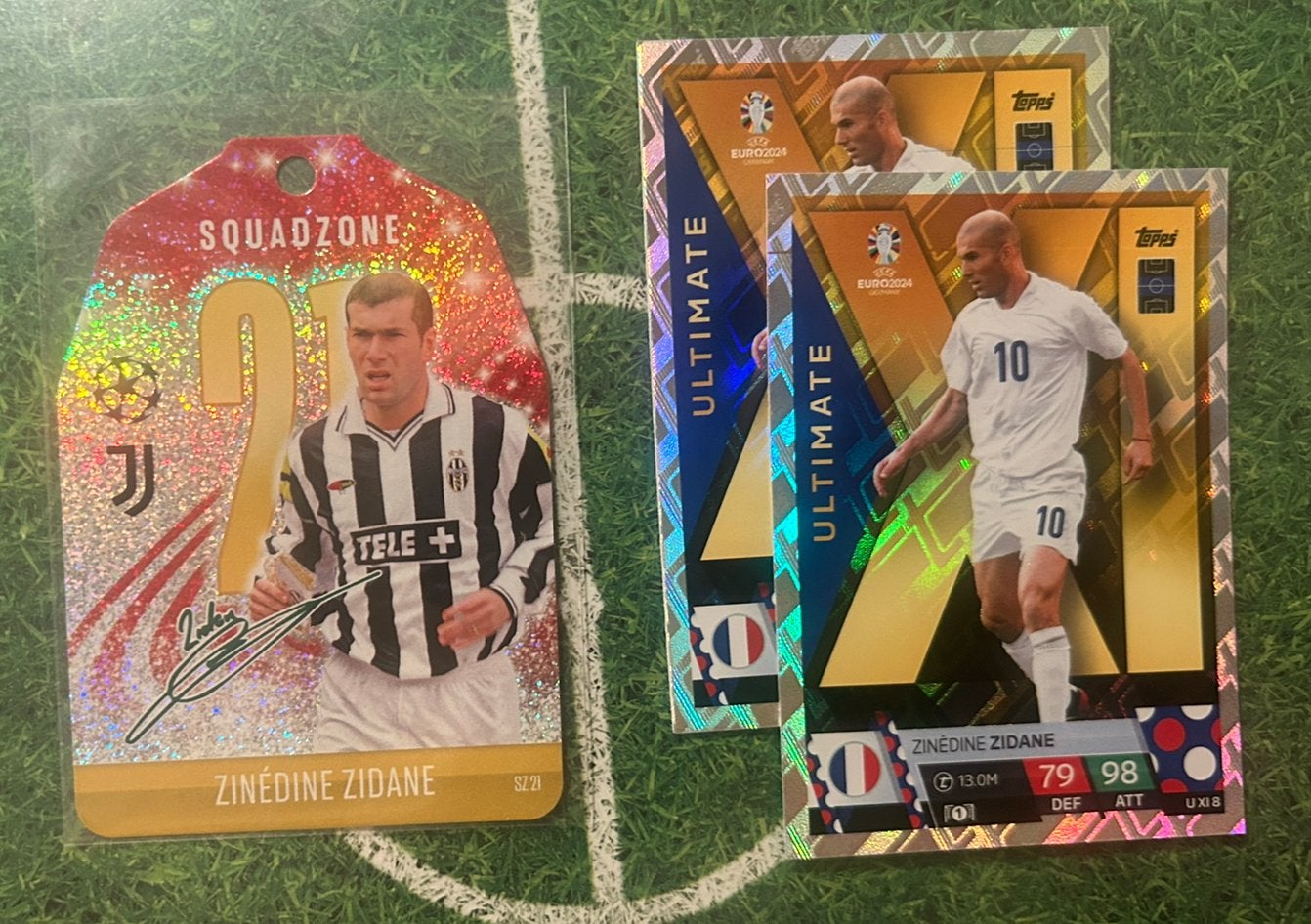 3 Zinedine Zidane kaartjes, Ophalen of Verzenden, Nieuw, Meerdere plaatjes