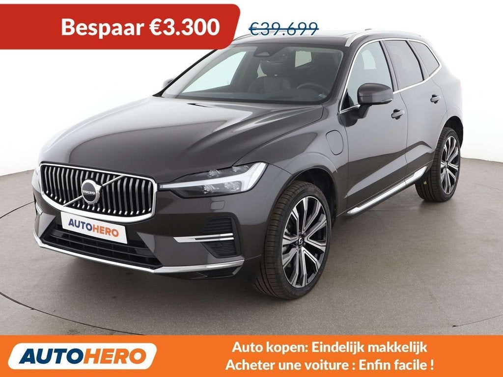 Volvo XC60 2.0 T6 Recharge Plug-in Hybrid Ultra Bright AWD, Auto's, Automaat, Gebruikt, Leder, Hybride Elektrisch/Benzine