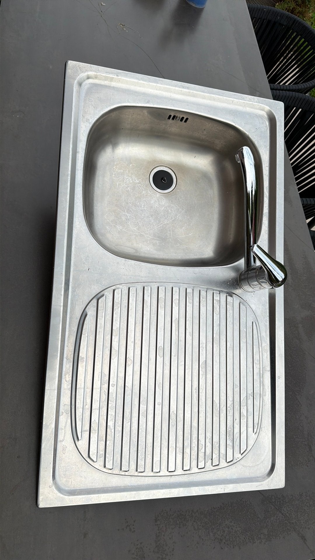 Franke spoelbak met mengkraan, Huis en Inrichting, Ophalen, Gebruikt, 50 tot 100 cm, Minder dan 100 cm