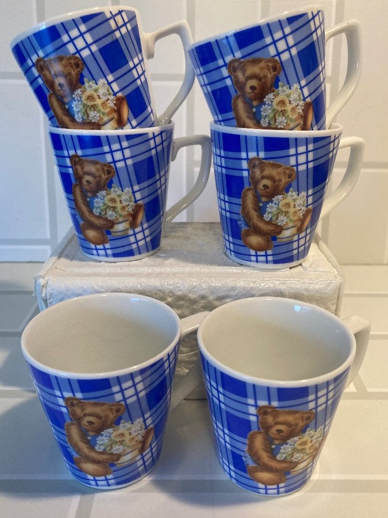 6 tasses vintage — Tienshan Country Bear — Nouveau, Neuf, Enlèvement ou Envoi, Autres marques, Autres types