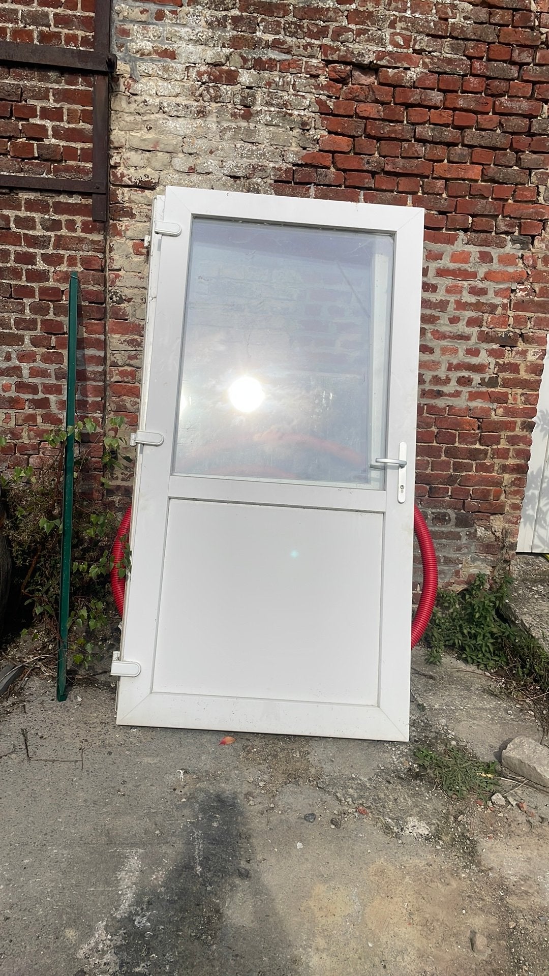Deurkozijn met dubbele vleugels, Doe-het-zelf en Bouw, Ophalen, Kunststof, Gebruikt, Overige typen