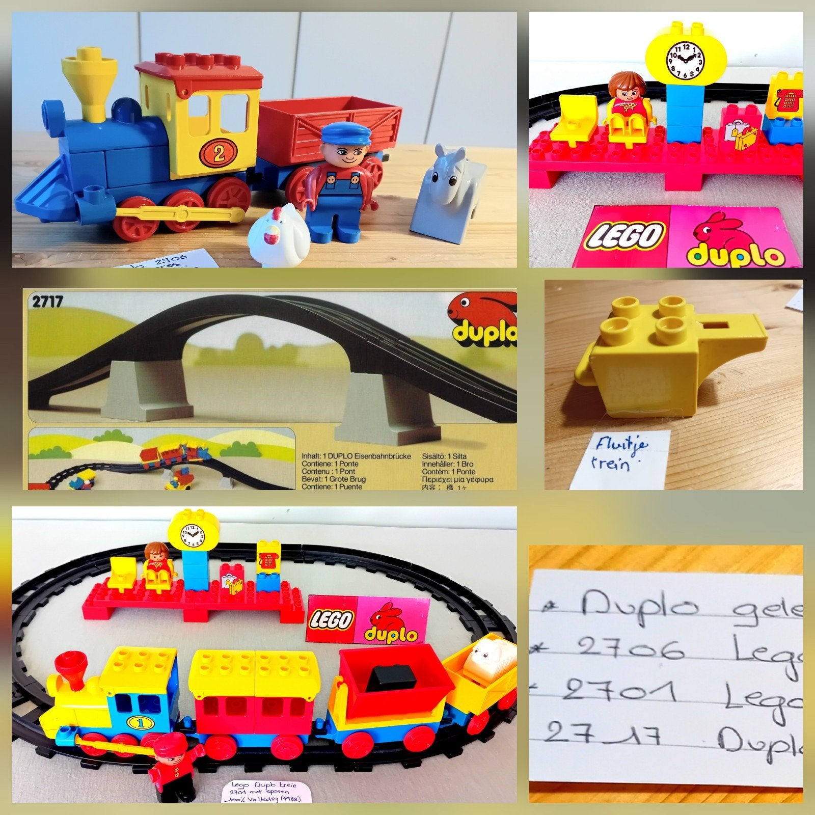 lego duplo vintage treinen,alles samen ,jaren 80´ zie info, Ophalen, City, Zo goed als nieuw, Compleet